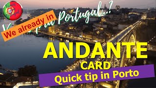 Andante Card in Porto  Using Trains Metro and Buses [upl. by Yeldnarb]