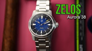 ZELOS Aurora Titanium Field Watch in 38mm  Antimagnetic Automatic Field Watch [upl. by Bork961]