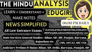 The Hindu Analysis 8th February 2024 beginnersEditorialVocabCDSCUETCLATNDALLBSETSSCMHCET [upl. by Ardnuassak552]