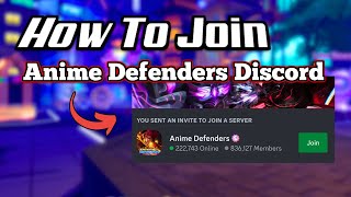 How to Join Anime Defenders Discord Server  Full Guide [upl. by Ecirtnom]