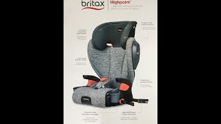 NEW 2019 release Britax Highpoint 2 Stage BeltPositioning Booster Car Seat  assemble amp disassemble [upl. by Afihtan968]