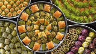 Best Seven Types Of Turkish Baklava  The Journey Of Making Baklava [upl. by Imat]