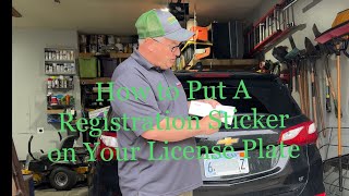 How to put a License Registration Sticker on License Plate [upl. by Neelear]