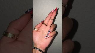 Quick set with PressX long stilettos 🇺🇸 nails notpolish nailart gelextension gelnails [upl. by Talich]