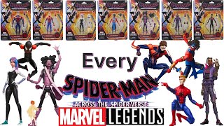 Every Spiderman Across the Spiderverse Marvel Legends Comparison List [upl. by Gardiner]