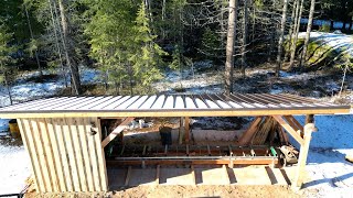 Sawmill Cover Build  Start To Finish  We Kept Making It Better  Woodland Mills HM130 Max Sawmill [upl. by Chuah]