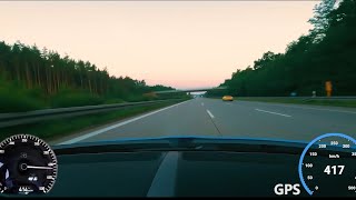 Bugatti Chiron Top Speed German Autobahn 260mph 417kmh Fastest Ever Speed On The Autobahn [upl. by Noivad]