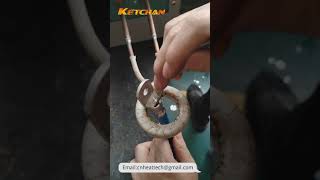 How to weld aluminum connector with induction [upl. by Aiekal229]