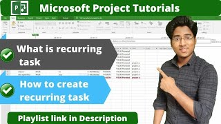 How to create recurring task in ms project [upl. by Kired]