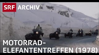 MotorradElefantentreffen 1978  Töff fahren im Winter  SRF Archiv [upl. by Salvucci924]