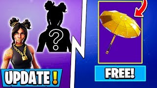 NEW Fortnite Update  Free Gold Umbrella Secret Upgrade Tier 100 Skin Lawsuit [upl. by Mireille]