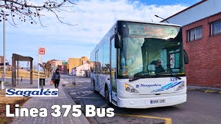 Línea 375 Bus Sagalés  España  Viaje completo [upl. by Veats986]