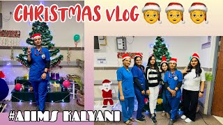 CELEBRATING ‘MERRY CHRISTMAS’ WITH MY COLLEAGUES😍🧑‍🎄aiimskalyani christmas [upl. by Zingale]