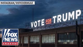 Giant Trump sign triggers lawsuit by Democrat mayor [upl. by Fionnula256]