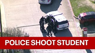 Mesquite school shooting 16yearold shot by police after bringing gun on campus [upl. by Llemij]