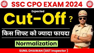 SSC CPO 2024 most Expected cut off by sunil Dhawan  gst inspector   ssc CPo normalization  ssc [upl. by Petras]