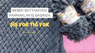 Alize puffy bebek battaniyesinasıl örülür💥 [upl. by Darby]