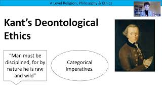 A LEVEL RELIGIOUS STUDIES  KANTS DEONTOLOGICAL ETHICS KANTIAN ETHICS [upl. by Wirth14]