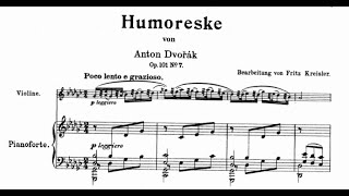 Dvořák Humoresque No 7 in GFlat Major Arr Kreisler for Violin amp Piano [upl. by Casavant]