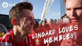 Jesse Lingard Loves Wembley  Manchester United 21 Leicester City  FANCAM [upl. by Akcire]