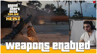 Weapons Enabled In Cayo Perico Scoping Mission  GTA 5 Online [upl. by Ilah]