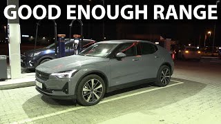 Polestar 2 SR Single Motor range test in winter [upl. by Sisely]