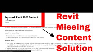 Missing library in revit 2024  Family library missing solution for revit 2024 [upl. by Wandie911]