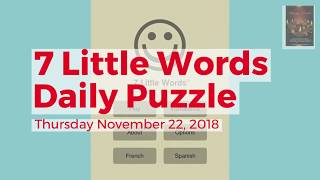 7 Little Words Daily Puzzle August 23 2018 [upl. by Louie]