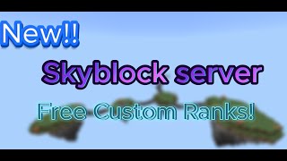 NEW Skyblock server Bedrock Edition [upl. by Atima]