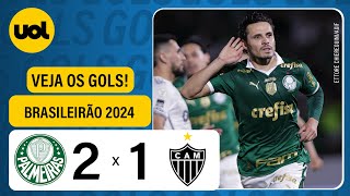 PALMEIRAS 2 X 1 ATLÉTICOMG  BRASILEIRÃO 2024 VEJA OS GOLS DE RAPHAEL VEIGA E HULK [upl. by Deonne301]