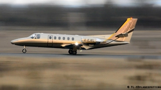 Private Cessna 550 Citation II Taxi amp Takeoff at RodezAveyron RDZLFCR [upl. by Zarla]