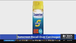 Coppertone Recalls 5 Of Its Aerosol Sunscreens [upl. by Nyrraf]