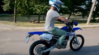 Yamaha WR450F 2016 Akrapovič slipon sound [upl. by Arihsak]