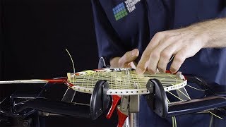 Professional badminton racket stringing in 10 steps [upl. by Tratner]