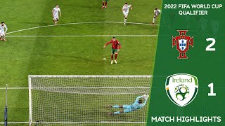 HIGHLIGHTS  Portugal 21 Ireland  2022 FIFA World Cup Qualifier [upl. by Pengelly]