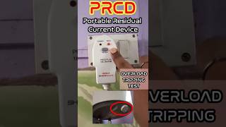 PRCD  PORTABLE RESIDUAL CURRENT DEVICE  OVERLOAD OVER CURRENT PROTECTION trending shorts viral [upl. by Lanor460]