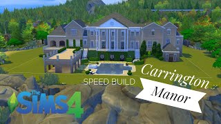 Dynasty Carrington Manor  Sims 4 Speed Build  Part 1 NO CC [upl. by Ethelin]