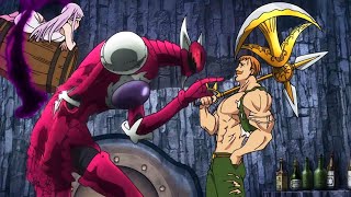 Escanor VS Galand y Melascula PELEA COMPLETA Español LATINO  Nanatsu No Taizai Grand Cross [upl. by Akineg]