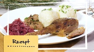 Weihnachtsgans mit PilzHackFüllung I Rezept [upl. by Tompkins]