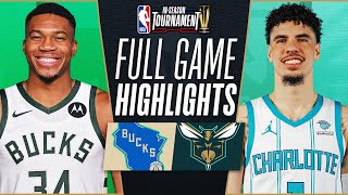 BUCKS at HORNETS  NBA INSEASON TOURNAMENT 🏆  FULL GAME HIGHLIGHTS  November 17 2023 [upl. by Durrell]