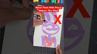 Never Paint With Posca Markers This Way 😡 Drawing art shorts [upl. by Eekram647]