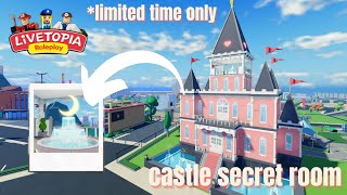 LIVETOPIA PINK CASTLE SECRET ROOM UPDATE 165  Livetopia Roleplay Roblox [upl. by Enyleuqcaj]