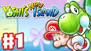 Yoshis New Island  Gameplay Walkthrough Part 1  World 1 Nintendo 3DS [upl. by Viva]