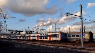 RER C et trains de la Gare dAusterlitz à IvrysurSeine [upl. by Nerat]