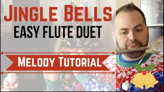 Jingle Bells  FLUTE Melody Easy Flute Duet [upl. by Dibbell]