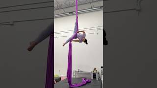 Aerial silks Purple aerialsilks aerial silks excercise acrobatics love yoga dance health [upl. by Yeknarf]