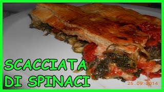 Scacciata siciliana di spinaci pomodoro formaggio olive e pomodori secchi [upl. by Meurer]