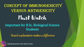 Immunogenicity versus Antigenicity  हिंदी में  Solving Questions with Gauri ma’am [upl. by Korella]