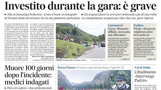 Croce d’Aune  Rally travolto uno spettatore E’ grave La rassegna di lunedì 16 settembre 2024 [upl. by Haret]