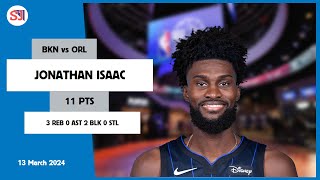 JONATHAN ISAAC 11 PTS 3 REB 0 AST 2 BLK 0 STL vs BKN  20232024 ORL  Player Full Highlights [upl. by Filomena]